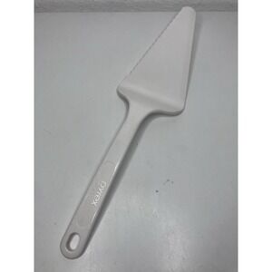 Vintage Pyrex Accessories Cream White Plastic Pie Cake Server Serrated 12" #3370